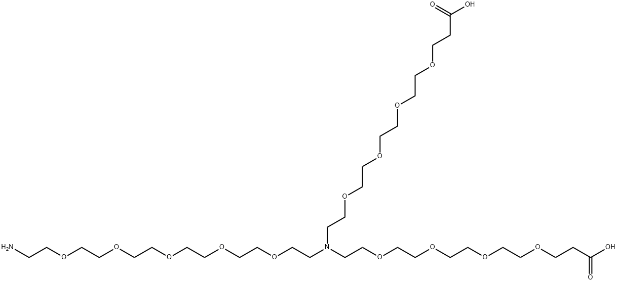 N-(Amino-PEG5)-N-bis(PEG4-acid) Structure