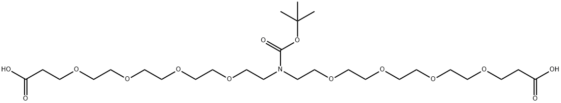 N-Boc-N-bis(PEG4-acid) 구조식 이미지
