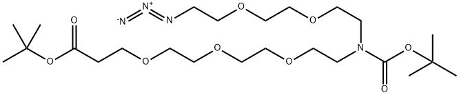 N-(Azido-PEG2)-N-Boc-PEG3-t-butyl ester 구조식 이미지