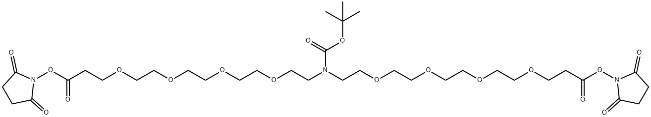 N-Boc-N-bis(PEG4-NHS ester) Structure