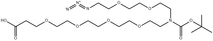 N-(Azido-PEG2)-N-Boc-PEG4-acid Structure