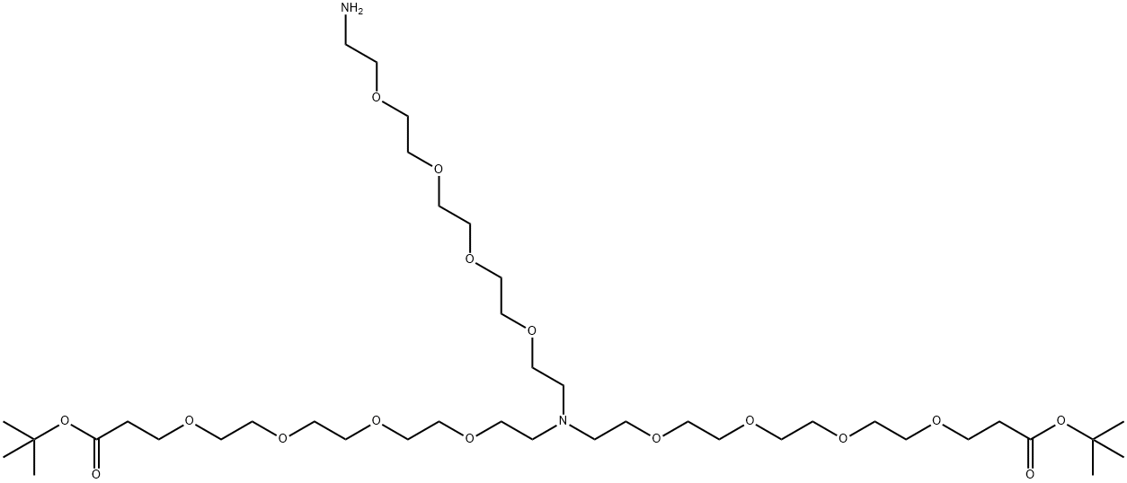 N-(Amino-PEG4)-N-bis(PEG4-t-butyl ester) Structure