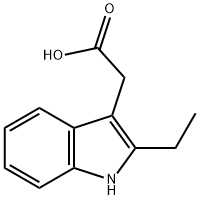 1H-인돌-3-아세트산,2-에틸-(9CI) 구조식 이미지