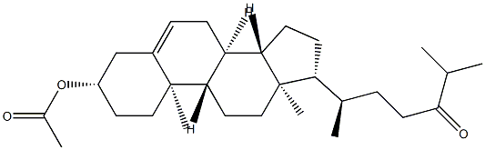 3β-(아세톡시)-5α-콜레스트-5-엔-24-온 구조식 이미지