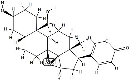 14,15β-Epoxy-3β,19-dihydroxy-5β-bufa-20,22-dienolide 구조식 이미지