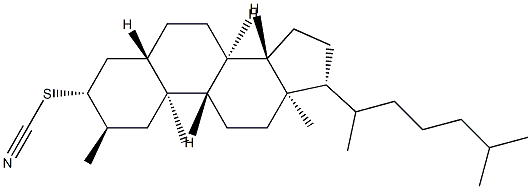 2α-Methyl-5α-cholestan-3β-yl thiocyanate Structure