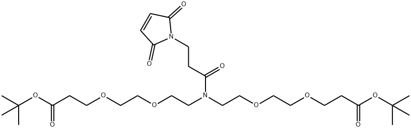 N-Mal-N-bis(PEG2-t-butyl ester) Structure