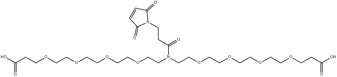 N-Mal-N-bis(PEG4-acid) Structure