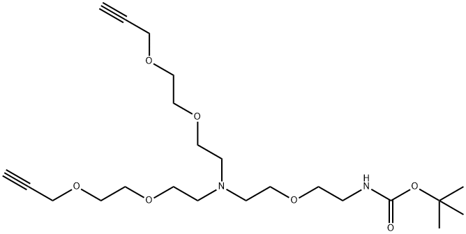 N-(Boc-PEG1)-N-bis(PEG2-propargyl) Structure