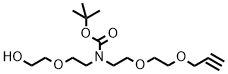 N-(PEG1-OH)-N-Boc-PEG2-propargyl 구조식 이미지