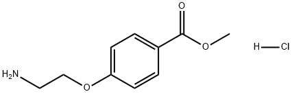 Benzoic acid, 4-(2-aminoethoxy)-, methyl ester, hydrochloride (1:1) Structure