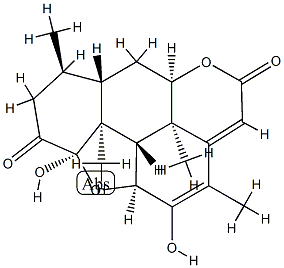1α,11α-Epoxy-1,12-dihydroxypicrasa-12,14-diene-2,16-dione Structure