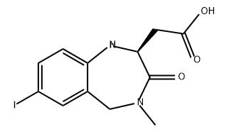 (2S)-7-IODO-4-METHYL-3-OXO-2,3,4,5-TETRAHYDRO-1H-1,4-BENZODIAZEPIN-2-YL]ACETIC ACID Structure