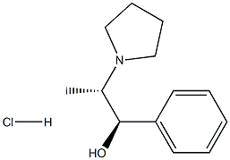(IR,2S)-N-Pyrrolidinyl norephedrine HCL Structure