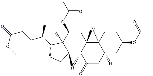 3α,12α-디아세톡시-7-옥소-5β-콜란-24-오산메틸에스테르 구조식 이미지