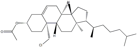 19-클로로콜레스트-5-엔-3β-올아세테이트 구조식 이미지