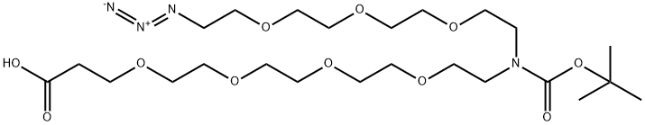 N-(Azido-PEG3)-N-Boc-PEG4-acid Structure