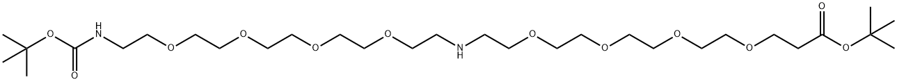 N-(Boc-PEG4)-NH-PEG4-t-butyl ester Structure