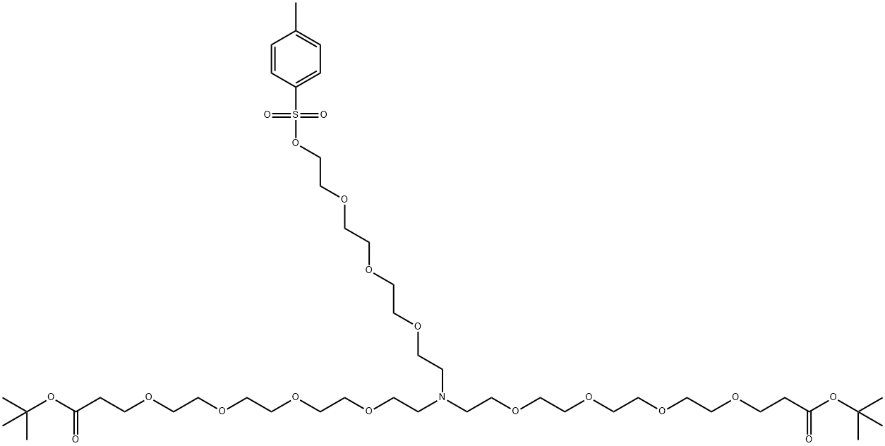 N-(Tos-PEG4)-N-bis(PEG4-t-butyl ester) Structure