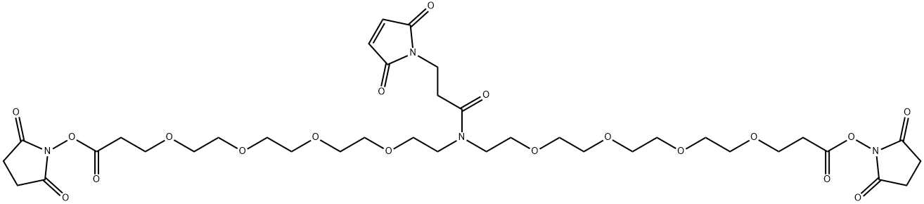 N-Mal-N-bis(PEG4-NHS ester) 구조식 이미지