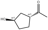 Ethanone, 1-[(1R,3R)-3-hydroxycyclopentyl]-, rel- (9CI) Structure