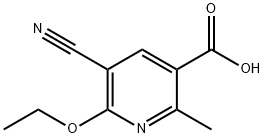 3-Pyridinecarboxylicacid,5-cyano-6-ethoxy-2-methyl-(9CI) 구조식 이미지