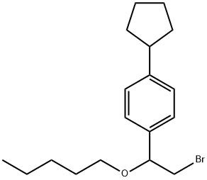 [α-(브로모메틸)-p-사이클로펜틸벤질]펜틸에테르 구조식 이미지