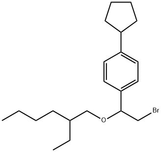 [α-(Bromomethyl)-p-cyclopentylbenzyl](2-ethylhexyl) ether Structure