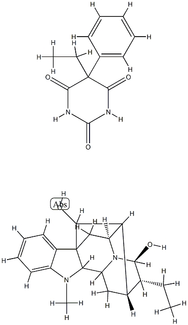 ajmaline, compound with 5-ethyl-5-phenylbarbituric acid 구조식 이미지