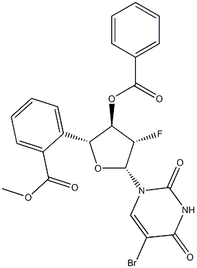 5-BroMo-3',5'-bis-O-benzoyl-2'-deoxy-2'-fluoro-beta-D-arabinouridine 구조식 이미지