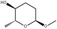 (2R)-2α-Methyl-6β-methoxytetrahydro-2H-pyran-3β-ol Structure