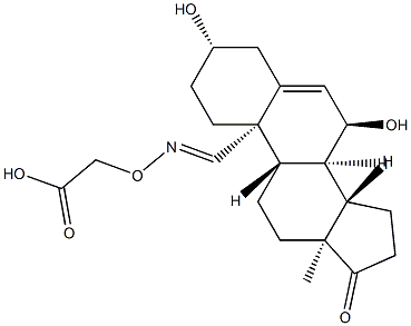 Acetic acid, [[[(3beta,7alpha,19E)-3,7-dihydroxy-17-oxoandrost-5-en-19- Structure