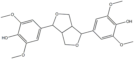 (1S,3aβ,6aβ)-Tetrahydro-1β,4α-bis(3,5-dimethoxy-4-hydroxyphenyl)-1H,3H-furo[3,4-c]furan Structure