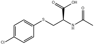 4-클로로페닐메르캅투르산 구조식 이미지