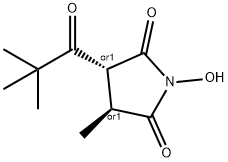 2,5-Pyrrolidinedione, 3-(2,2-dimethyl-1-oxopropyl)-1-hydroxy-4-methyl-, (3R,4S)-rel- (9CI) 구조식 이미지
