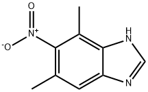 1H-Benzimidazole,4,6-dimethyl-5-nitro-(9CI) 구조식 이미지