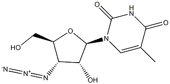 3'-아지도-3'-데옥시-5-메틸유리딘 구조식 이미지