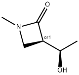 2-Azetidinone,3-[(1R)-1-hydroxyethyl]-1-methyl-,(3R)-rel-(9CI) 구조식 이미지