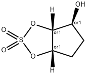 4H-Cyclopenta-1,3,2-dioxathiol-4-ol,tetrahydro-,2,2-dioxide,(3aR,4S,6aS)-rel-(9CI) 구조식 이미지