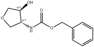 trans-Benzyl 4-hydroxypyrrolidin-3-yl)carbamate 구조식 이미지