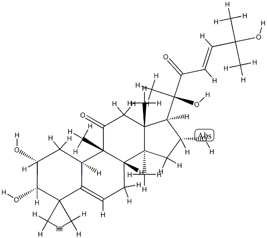 2β,3β,27-Trihydroxy-5α-olean-12-ene-23,28-dioic acid 구조식 이미지