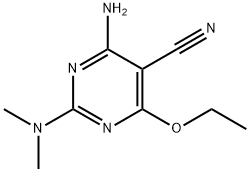 5-Pyrimidinecarbonitrile,4-amino-2-(dimethylamino)-6-ethoxy-(9CI) Structure