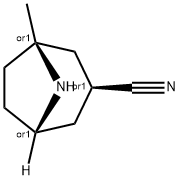 8-Azabicyclo[3.2.1]octane-3-carbonitrile,1-methyl-,(1R,3S,5S)-rel-(9CI) 구조식 이미지