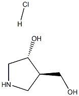 3-PYRROLIDINEMETHANOL, 4-HYDROXY HYDROCHLORIDE (1:1), (3R,4R)- Structure