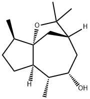 (3R)-3,4,5,6,6aα,7,8,9-Octahydro-2,2,6α,9β-tetramethyl-3,9aβ-methano-2H-cyclopent[b]oxocin-5α-ol 구조식 이미지