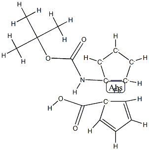 1'-Bocamino-ferrocene-1-carboxylic acid Structure