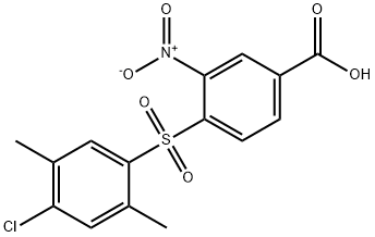 4-[(4-CHLORO-2,5-다이메틸페닐)설포닐!-3-니트로벤조산 구조식 이미지