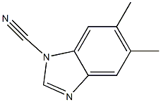 1H-벤지미다졸-1-카르보니트릴,5,6-디메틸-(9CI) 구조식 이미지