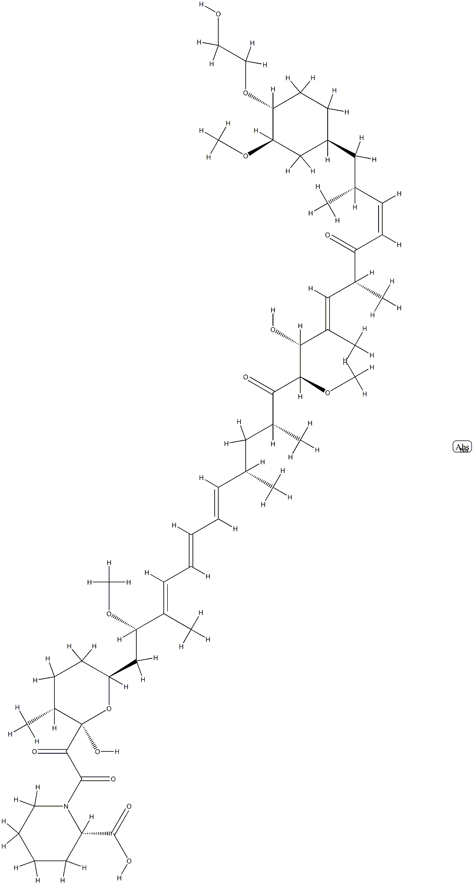 (19Z)-seco-[4-O-(2-하이드록시에틸)]라파마이신나트륨염 구조식 이미지