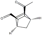 Bicyclo[2.2.1]hept-5-ene-2-carboxaldehyde, 3-acetyl-, (1R,2S,3R,4S)-rel-(+)- Structure